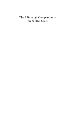 The Edinburgh Companion to Sir Walter Scott
