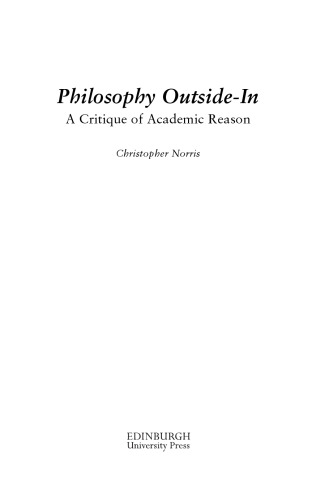 Philosophy Outside-In: A Critique of Academic Reason