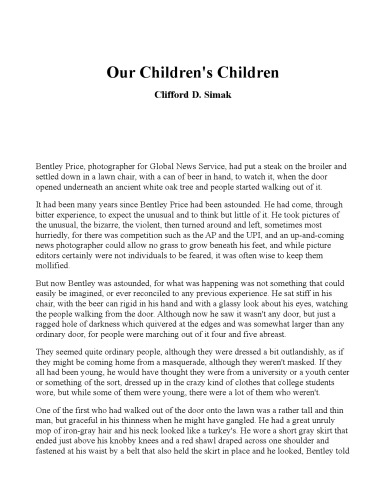 Our Children's Children