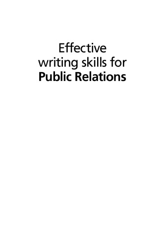 Effective Writing Skills for Public Relations