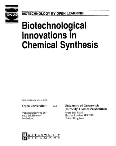 Biotechnological innovations in chemical synthesis