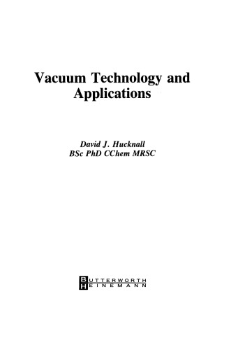 Vacuum Technology and Applications