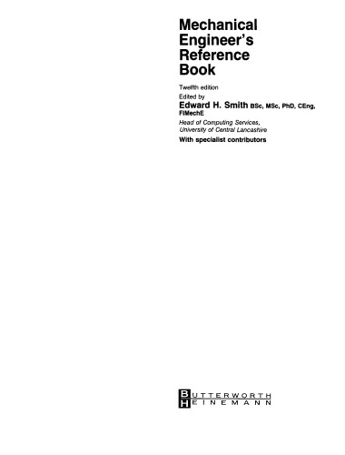 Mechanical Engineer's Reference Book