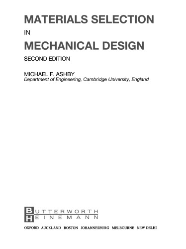 Materials Selection in Mechanical Design