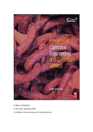 Principles of Corrosion Engineering and Corrosion Control