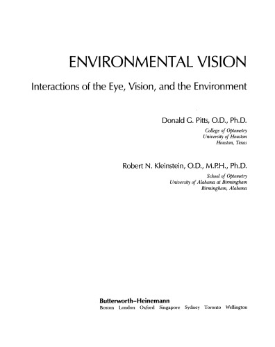 Environmental Vision. Interactions of the Eye, Vision, and the Environment