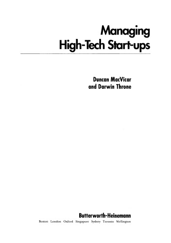 Managing High-Tech Start-Ups