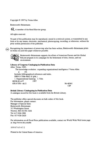 The Knowledge Evolution. Expanding Organizational Intelligence