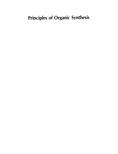 Principles of Organic Synthesis
