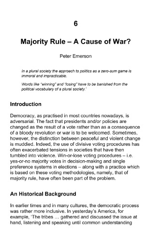 Majority Rule — A Cause of War?