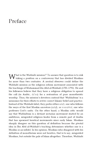 The Wahhabi Mission and Saudi Arabia