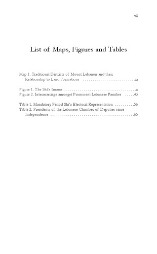 The Shi‘a of Lebanon: Clans, Parties and Clerics