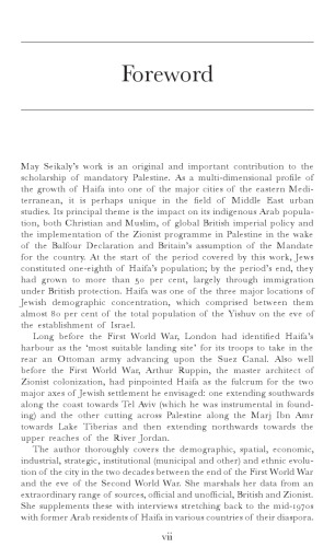 Haifa: Transformation of a Palestinian Arab Society 1918–1939