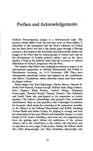 Turkey and The West: Changing Political and Cultural Identities