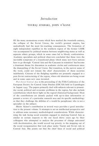 Post-Soviet Central Asia
