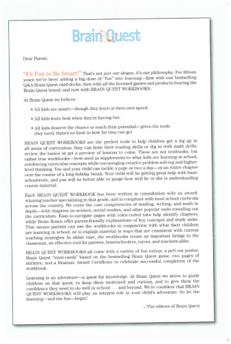 Brain Quest Grade 1 Workbook