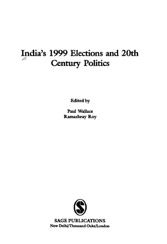 India's 1999 elections and 20th century politics