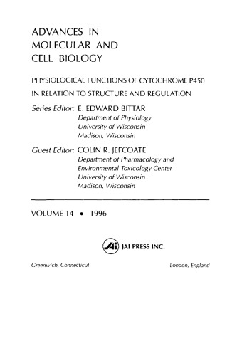 Physiological Functions of Cytochrome P450 in Relation to Structure and Regulation