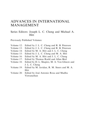 Advances in International Management, Volume 21: The Global Diffusion of Human Resource Practices: Institutional and Cultural Limits