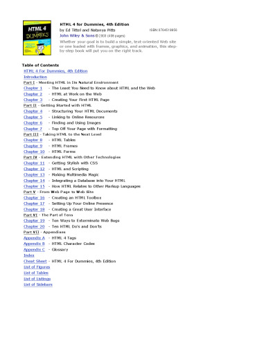 HTML 4 for Dummies