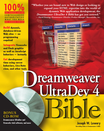 Dreamweaver Ultradev 'X' Bible with CD-ROM