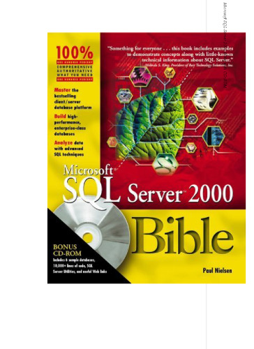 Microsoft SQL Server 2000 Bible with CD-ROM