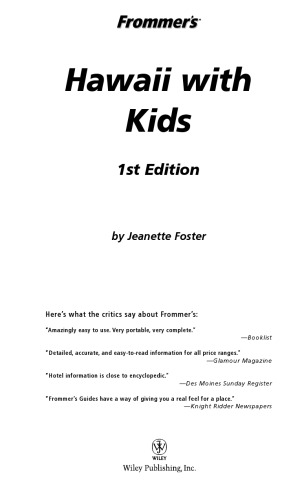 Frommer's Hawaii with Kids (2005) (Frommer's With Kids)