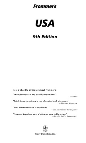 Frommer's USA 2005 (Frommer's Complete)