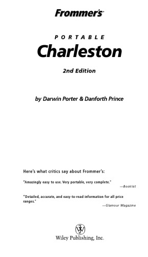 Frommer's Portable Charleston (2005) (Frommer's Portable)