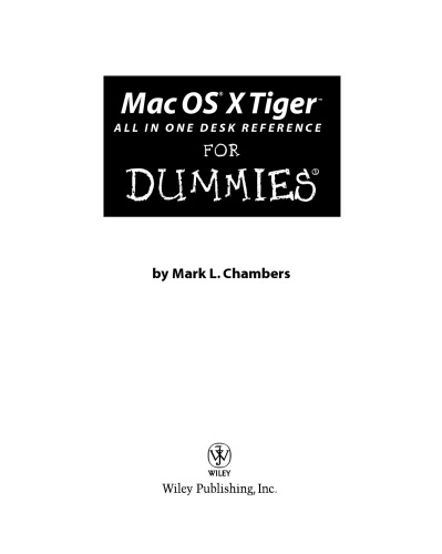 Mac OS X all-in-one desk reference for dummies
