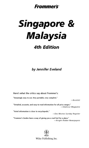 Frommer's Singapore & Malaysia (2005) (Frommer's Complete)