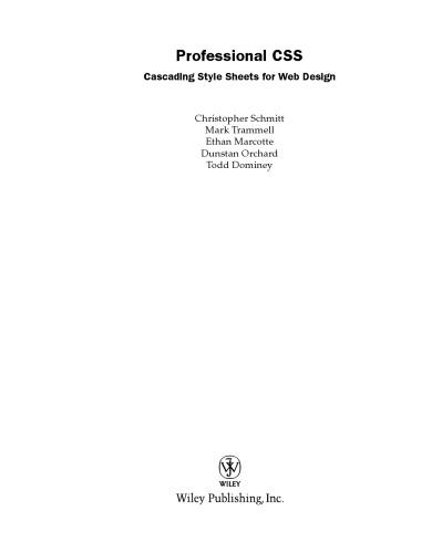 Professional CSS: Cascading Style Sheets for Web Design