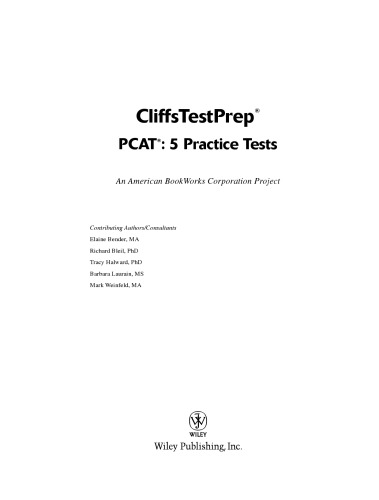 PCAT: 5 Practice Tests