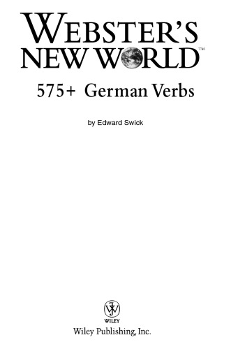Webster's New World 575+ German Verbs