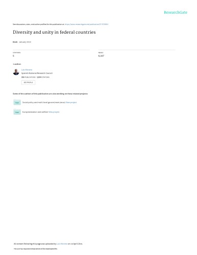 Diversity and Unity in Federal Countries