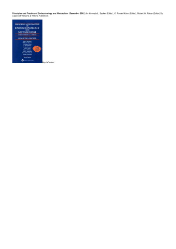 Principles And Practice Of Endocrinology And Metabolism