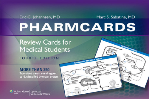 Pharmcards review cards for medical students