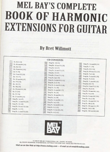 Mel Bay's Complete Book of Harmonic Extensions for Guitar