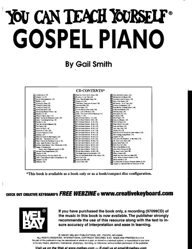 Mel Bay You Can Teach Yourself Gospel Piano