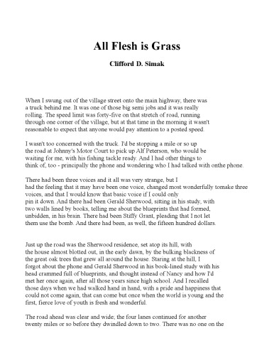 All Flesh Is Grass (Masters of Science Fiction)