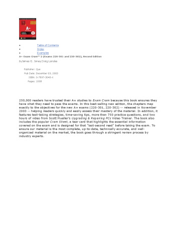 A+ Exam Cram™ 2 (Exams 220-301 and 220-302)