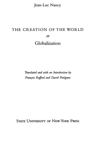 The Creation of the World or Globalization
