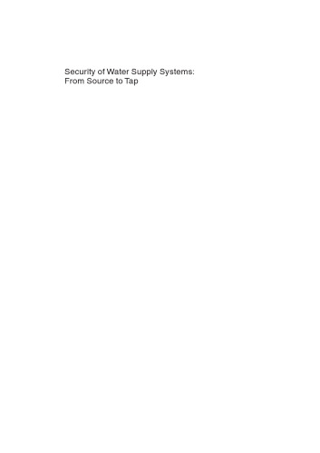 Security of water supply systems: from source to tap
