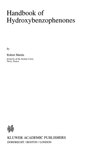 Handbook of Hydroxybenzophenones