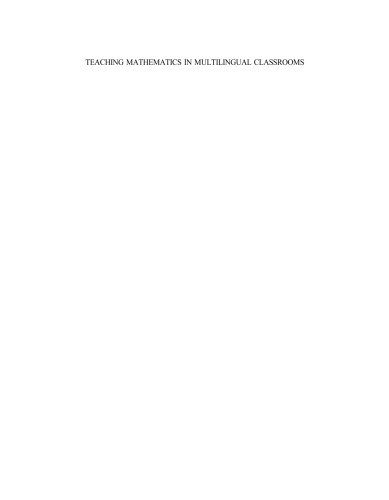 Teaching Mathematics in Multilingual Classrooms