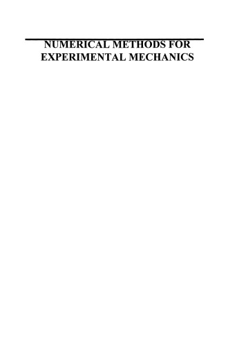 Numerical Methods for Experimental Mechanics