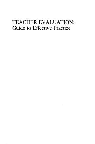 Teacher Evaluation: Guide to Effective Practice