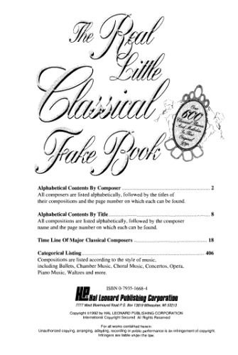Real Little Classical Fake Book