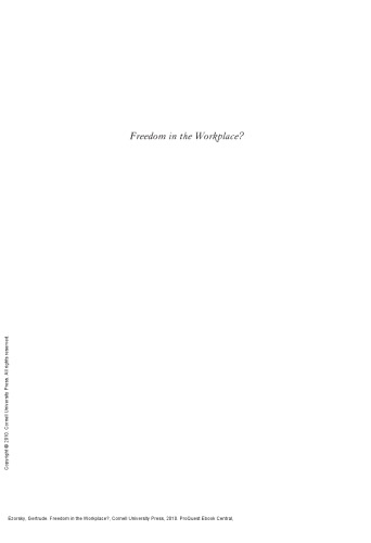 Freedom in the Workplace?
