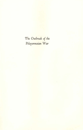 The Outbreak of the Peloponnesian War
